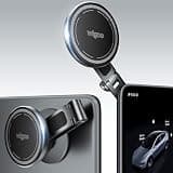 Wigoo Tesla Phone Mount [OEM-Style, Strongest Magnet] 360° Rotation Foldable Hidden Phone Holder for Tesla Model 3/Y/X/S, for Magsafe iPhone 17-12 Series, Tesla Model Y Model 3 Accessories