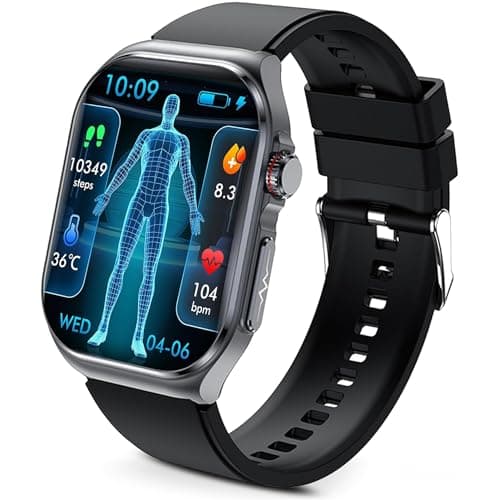 Soves Advanced Smart Watch for Men Women - 2.04" HD Health Smart Watches with Answer/Make Call, 24H Heart Rate Monitor Smartwatch for iOS/Android