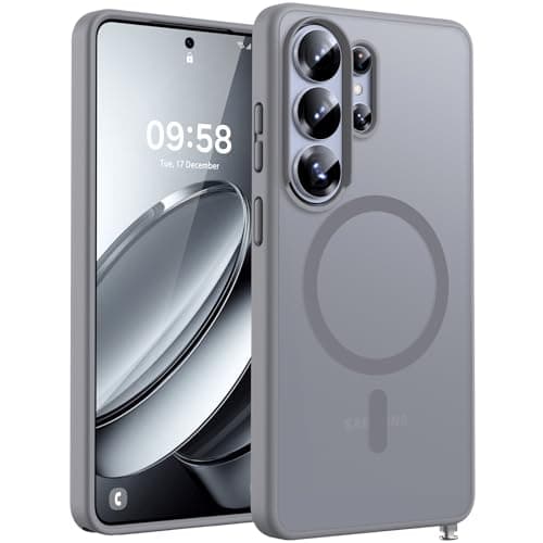 TOCOL for Samsung Galaxy S26 Ultra Case, Built-in Magnetic Ring, Drop Protection, Slim Translucent Matte Phone Case for Galaxy S26 Ultra 6.9 inch (Gray)