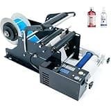 SENODON Electric Bottle Sticker Labeling Machine Glass Plastic Bottle Label Applicator 30pcs/min Labeler for 20-100mm Diameter Sticker Label Printer Packing Machine for Supermarkets