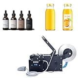 Semi-Automatic Labeling Machine, Round Bottle Label Applicator, Provides consistent Sticker Placement, High-Speed Application at 30 Times/Minute for Glass, Plastic for Food