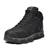 Timberland PRO Men's Powertrain Sport Mid Alloy Safety Toe Industrial Ahletic Work Shoe, Black/Grey-2024 New, 10 W
