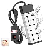 Immersion Water Heater Electric, 1800W Portable Water Heater with Temperature Display, Anti Dry Burn Protection & Adjustable Thermostat, Full Submersion Required for Buckets, Tubs, Pools, 120V