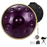 Steel Handpan Drum Sets - Hand Pan Drum For Adults, 9/10/12 Notes 432Hz/440Hz In D Minor Percussion Instrument Harmonic, For Sound Healing, Personal Meditation(F,440HZ/10Note)