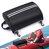 Abbylike Paddleboard Storage bag 15.4 x 11.4 Inch Black Waterproof Deck Bag Oxford Cloth Deck Cooler Pouch with Reflective Strip Swivel Hook Zipper Paddle Board Accessories for Summer Kayak Surfboard