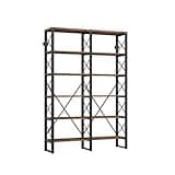 DRTGHYD Book Shelf Storage Rack Living Room Bedroom Simple Floor-Standing Storage Rack Office Solid Wood Bookshelf Iron Bookshelf Bookcase
