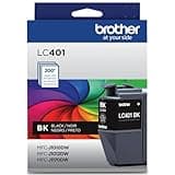 Brother Genuine LC401BK Standard Yield Black Ink Cartridge