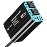 Power Inverters 300W 400W 12V DC to 110V AC Converter for Vehicles 2 USB Ports Car Charger Adapter with a Cigarette Lighter Ports Plug Outlet(300W)