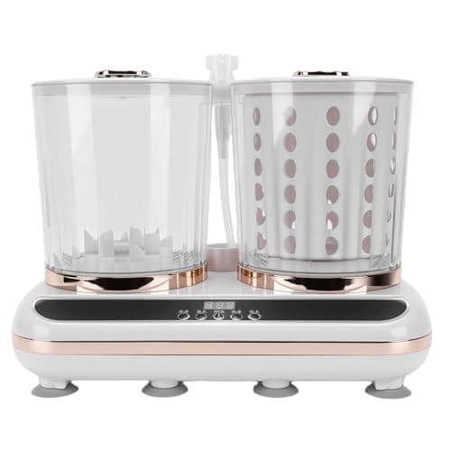 Asixxsix Underwear Washing Machine, Portable Dual Tub 2L x 2 Rechargeable Mini Washer with Spin Dry Drain Pipe, for Lingerie Socks Small Clothes Travel Home Apartment