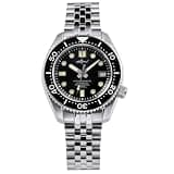 LURCAN Heimdallr Men's Luxury Automatic Diver Dress Watch 44mm 200M Water Resistant Steel Black | 5-Link - Flat Triangle