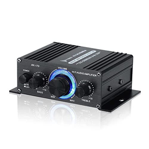 VGVGV Audio Amplifier, Class D Amplifier Power Amplifier Home Theater Amplifier 2 Channel USB/SD AUX Input for Home Theater, Car(AK170)