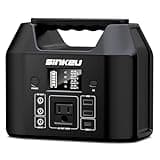 SinKeu Portable Power Station 122.8Wh, LiFePO4 Battery Solar Generator for Home Use, 150W Power Bank with AC Outlet for Camping, RV, Emergency Backup