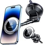 【Military-Grade】VANMASS for MagSafe Car Mount【Upgraded Strongest Magnetic&Suction】Phone Holder Cell Stand for Dashboard Windshield Vent, Tesla Truck Cradle for iPhone 17 Pro Max 16 15 14 13 12 Android