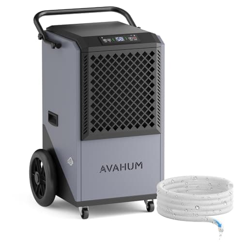Commercial Dehumidifier Industrial Dehumidifier 320 Pint for 8,000 Sq.Ft Basement Warehouse Construction, Large Heavy Duty Commercial Grade Dehumidifiers with Drain Hose, Auto Defrost,Restart
