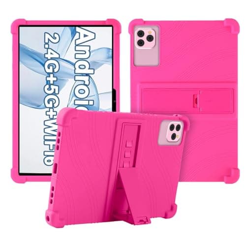 Case for ICONLINK ZB32A 10.1 inch,Soft Silicone Protector Cover,Kids Friendly,Adjustable Stand Tablet Cover,4 Corners Thicken Shockproof,Pink