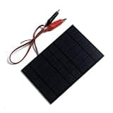 Polycrystalline Solar Chargers with Tiger Clip 3.7V-5V Solar Battery Charger Multi-Purpose for Camping Hiking Outdoor Travel