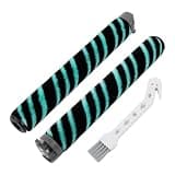 Emiif for Shark HZ4000/HZ4002/HZ4001AMZ Vacuum Cleaner Soft Brush Roller Replacement, Plastic and Fiber Bristles, Efficient Debris Pickup, Easy Install, 2-Pack with Cleaning Tool