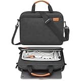 MoKo 9-11 Inch Tablet Sleeve Case, Protective Handle Shoulder Bag Fits New 11inch iPad Air M4 2026/Pro M5/M4, iPad A16 2025, 10th/Air 5/4th 10.9, iPad 9/8/7th 10.2, Tab S8/S9 11, Black & Gray