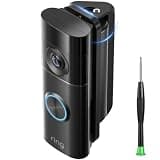 tihii Doorbell Mount for Ring, Adjustable Angle Wall Mount Anti-Theft Doorbell Bracket for Ring Battery & Wired Doorbell/Pro/Plus (New-est Models), Wide View for Home/Apartment - Black