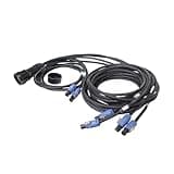 Prox 19-Pin to 6X PowerCON Blue Breakout Cable Duo, 2X 6ft 2X 10ft 2X 16ft, 12AWG SJOOW Power Distribution Extension, Kupo 19-Pin to 6X Rean RCAC3I-G-001, Stage Lighting Cable