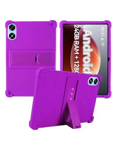 for Frameflow P10-A Tablet 10.1 inch Case，Silicone Full Coverage Slim and Lightweight Adjustable Stand Soft Silicone Protection Cover for Frameflow 10.1 inch Tablet-Purple
