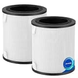 LV-H135 Replacement Filter Compatible with Levoit LV-H135 Air Purifier, H13 Mechanical & Activated Carbon Media for Wildfire Smoke & Pet Odors, 2-Pack