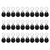 PATIKIL 125kHz T5577 RFID Key Fob Tag, (Black) (30pcs), Writable Rewritable Smart Key Fobs Tags Blank Clone IC Card Key Classic 1K, Suit for - Entry Access Control Systems