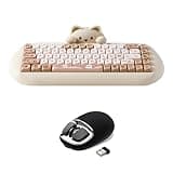 YUNZII C68 Wireless Mechanical Keyboard(Brown, Milk Switch), YUNZll C1 Silicone Wireless Mouse(Black Silver)
