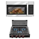 CAMPLUX 30" Convection OTR Microwave & 21,000 BTU Elite RV Stove Bundle - Complete Kitchen Setup for RVs and Compact Spaces