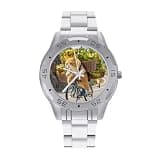 NTVOWPZO Three-Hand Analog Stainless Steel Watches for Men Easy Reader