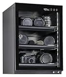 Digital Dehumidifying Dry Cabinet Features LED Temperature And Humidity Display, Built-in LED Light And Combination Lock, Safely Storing Camera Lenses And Electronic Equipment(40L)