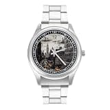 NTVOWPZO Three-Hand Analog Stainless Steel Watches for Men Easy Reader