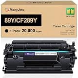 ManyJets Compatible CF289Y 89Y Black Toner Cartridge with Chip Replacement for HP 89Y CF289Y Black Toner Cartridges for LaserJet M507n M507dn M507x M528dn M528f M528c M528z Series Printers (1-Pack)