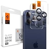 Spigen Camera Lens Screen Protector [GlasTR EZ Fit Optik Pro] Designed for iPhone 17 Pro Max | iPhone 17 Pro | iPhone 15 Pro Max | 15 Pro [Case Friendly] - Deep Blue [2 Pack]