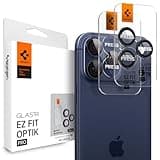 Spigen Camera Lens Screen Protector [GlasTR EZ Fit Optik Pro] Designed for iPhone 17 Pro Max | iPhone 17 Pro | iPhone 15 Pro Max | 15 Pro [Case Friendly] - Deep Blue [2 Pack]
