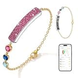 RIFESI Smart Bracelet for Women – Fitness Tracker with Heart Rate, Sleep & Step Tracking, 1ATM Water Resistant, Multi-Sport Modes, Fitness Tracking Wearable with Free App, 2 Bands(Pink&Gold)