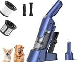 HawKam Handheld Vacuum Cordless, 24KPA Powerful Car Vacuum, Rechargeable, Charging Dock, Ergonomic Handle, 2-in-1 Crevice Tool, 1.8lb Portable Vacuum Cleaner with 2-Speed for Car, Home