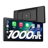 [2026 Fully Laminated Screen] CarpodGo T4 Plus 10.9" Portable Apple carplay Screen for car, 1000 Nits, 60 FPS Wireless CarPlay, Display-Only BT Mode Supports Steering Wheel Controls