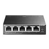 TP-Link TL-SF1005P | 5 Fast Ethernet PoE Switch | 4 PoE+ 10/100 Mbps Ports @67W | Desktop | Plug & Play | Sturdy Metal w/ Shielded Ports | Fanless | Extend & Priority Mode
