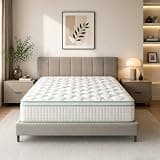 King Size 14 Inch Hybrid Mattress in a Box, Memory Foam & Pocket Springs for Pressure Relief & Motion Isolation, Medium Firm, 101 Nights Trial, CertiPUR-US Certified
