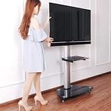 UHRLGHS TV Mount,Sturdy 12-32 inch Removable TV Bracket, Floor-Standing TV Bracket, Universal LCD TV Bracket, Horizontal and Vertical Screen Switching, Integrated Tray,