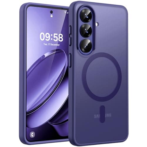 TOCOL for Samsung Galaxy S26 Case, Compatible with Magsafe, Full Camera Protection, Built-in Magnetic Ring, Drop Protection, Translucent Matte Phone Case for S26 6.3 inch (Midnight Purple)