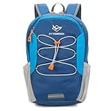 IVYGREEN Little Kids Hiking Backpack for Boys or Girls, Small Daypack for Camping or Travel (Blue, Small)