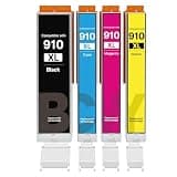 Eudul 910XL Ink Cartridges Combo Pack High Yield Work for Pro 8025 Printer, 4 Pack