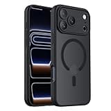 Symcele Designed for iPhone 17 Pro Case, Compatible with MagSafe, [Camera Protection] [15FT Military Drop Protection] Shockproof Translucent Matte Anti-Slip Phone Case, 6.3", Black