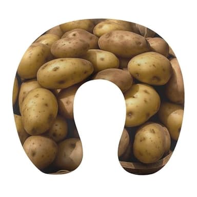 VstaDank Garden Potatoes Travel Pillow Comfortable U Shape Memory Foam Pillows Relieve Fatigue Portable Neck Pillow Office Napping Pillows for Planes Trains Self-Driving Cars