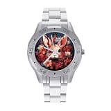 NTVOWPZO Three-Hand Analog Stainless Steel Watches for Men Easy Reader