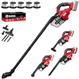 Cordless Vacuum Cleaner Compatible with Milwaukee 18V Battery (No Battery), 50kPa 125AW Strong Suction | 5 HEPA Filters | 4-in-1 Nozzle | 65CFM Brushless Handheld Vacuum for Home, Car, Pet (Tool Only)