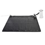 Intex 28685E 47 Inch x 47 Inch Solar Pool Water Heater Mat for 8,000 Gallon Above Ground Swimming Pool with Hose Attachment and Adaptors, Black
