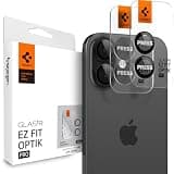 Spigen Camera Lens Screen Protector [GlasTR EZ Fit Optik Pro] Designed for iPhone 17 | iPhone 16 Plus | iPhone 16 [Case Friendly] - Black [2 Pack]